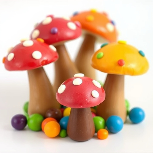 Colorful Magic Mushroom Chocolates