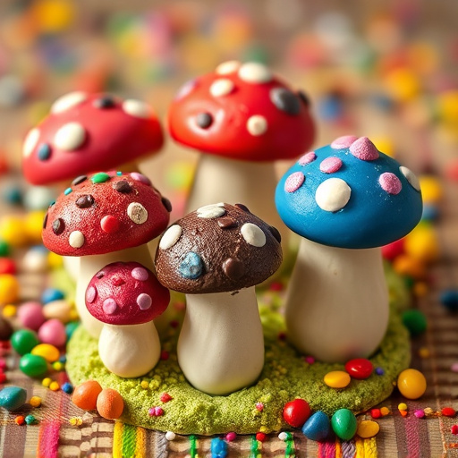 Colorful Magic Mushroom Chocolates