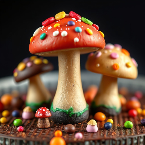 Colorful Magic Mushroom Chocolates