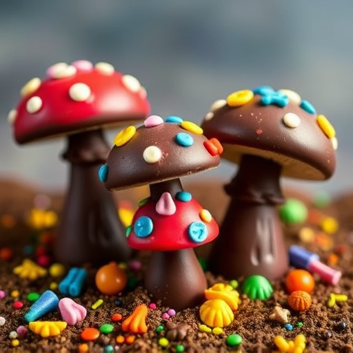 Colorful Magic Mushroom Chocolates