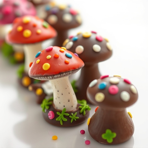 Colorful Magic Mushroom Chocolates