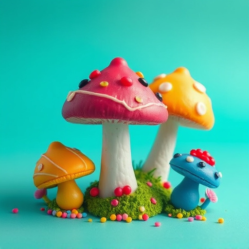 Colorful Magic Mushroom Chocolates