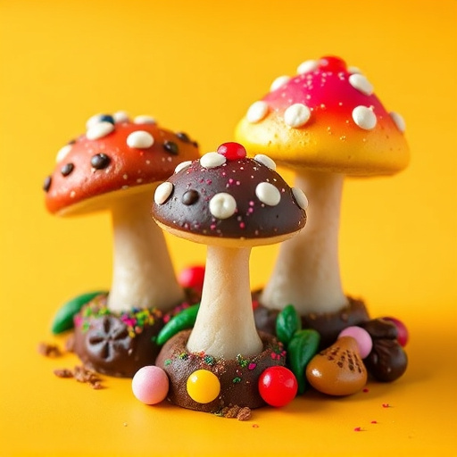 Colorful Magic Mushroom Chocolates
