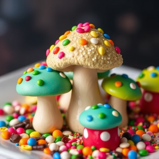 Colorful Magic Mushroom Chocolates