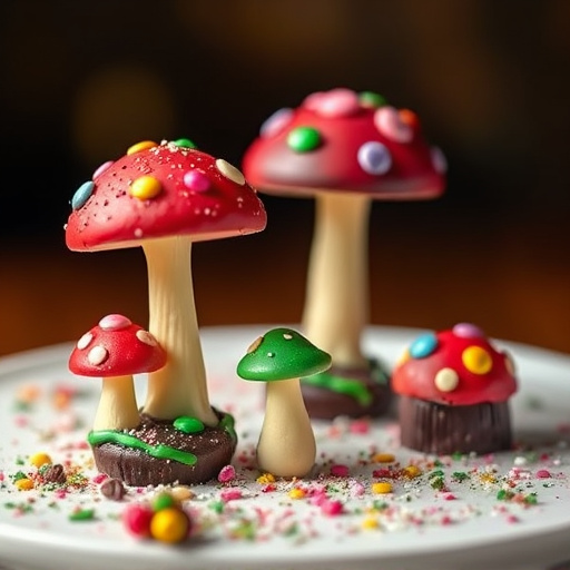 Colorful Magic Mushroom Chocolates