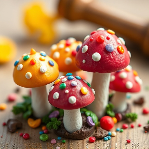 Colorful Magic Mushroom Chocolates
