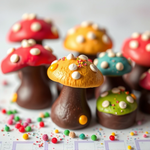 Colorful Magic Mushroom Chocolates