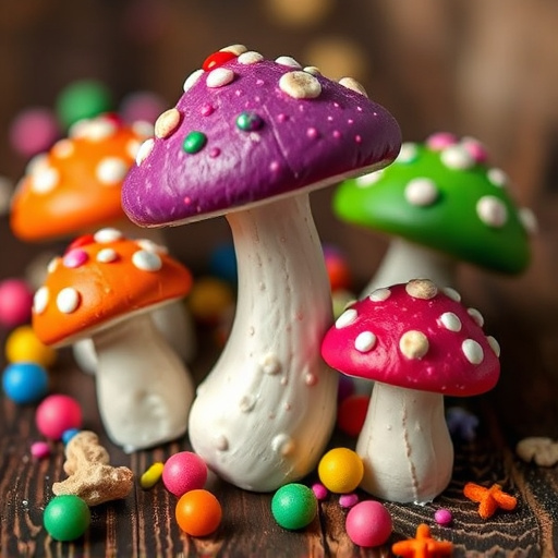 Colorful Magic Mushroom Chocolates