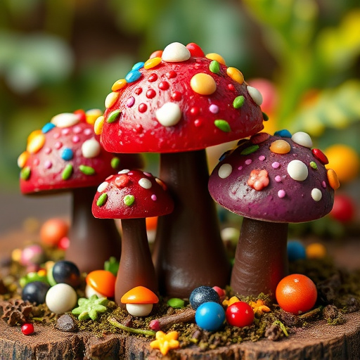 Colorful Magic Mushroom Chocolates