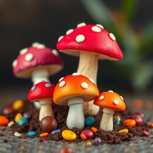 Colorful Magic Mushroom Chocolates