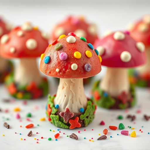 Colorful Magic Mushroom Chocolates