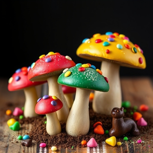 Colorful Magic Mushroom Chocolates