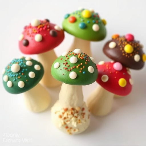 Colorful Magic Mushroom Chocolates