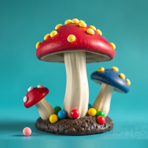 Colorful Magic Mushroom Chocolates