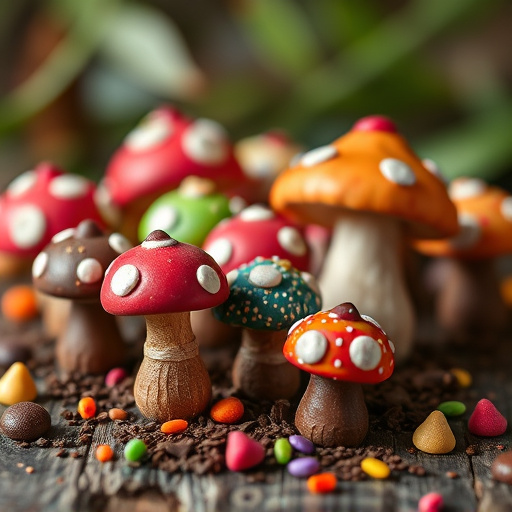 Colorful Magic Mushroom Chocolates