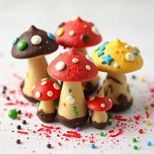 Colorful Magic Mushroom Chocolates