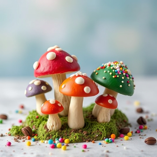 Colorful Magic Mushroom Chocolates
