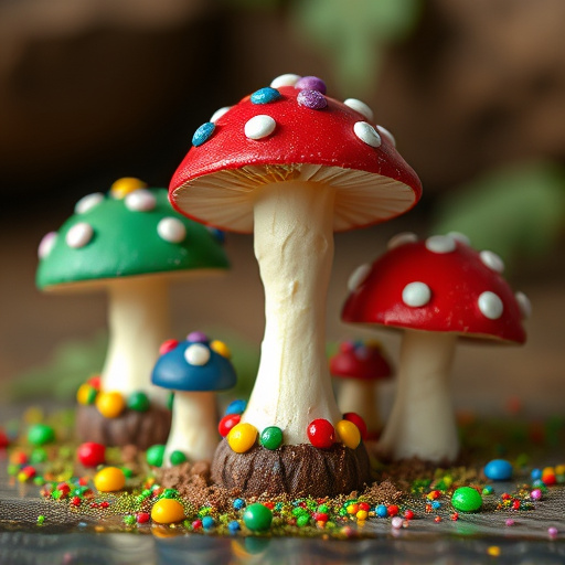Colorful Magic Mushroom Chocolates