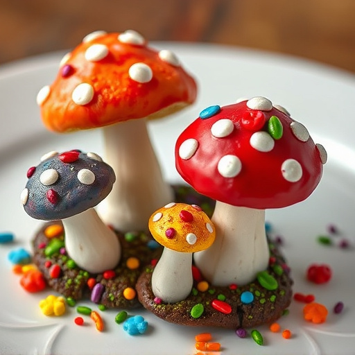 Colorful Magic Mushroom Chocolates