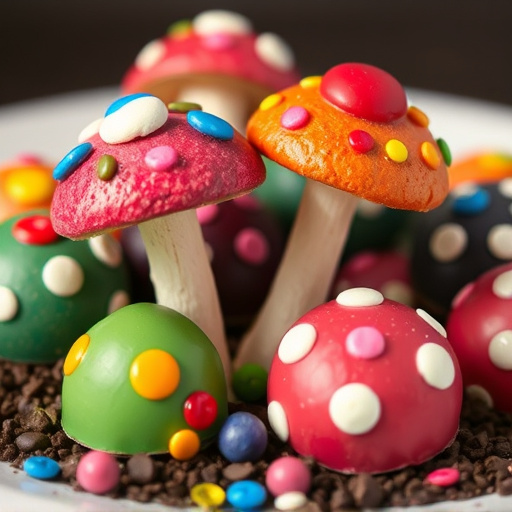Colorful Magic Mushroom Chocolates