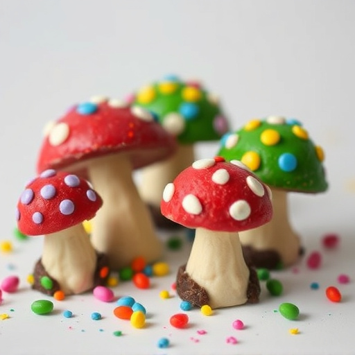 Colorful Magic Mushroom Chocolates