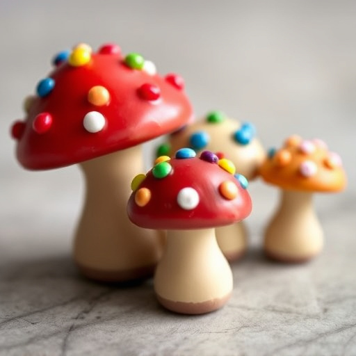 Colorful Magic Mushroom Chocolates