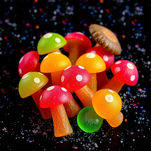 Colorful Magic Mushroom Gummies