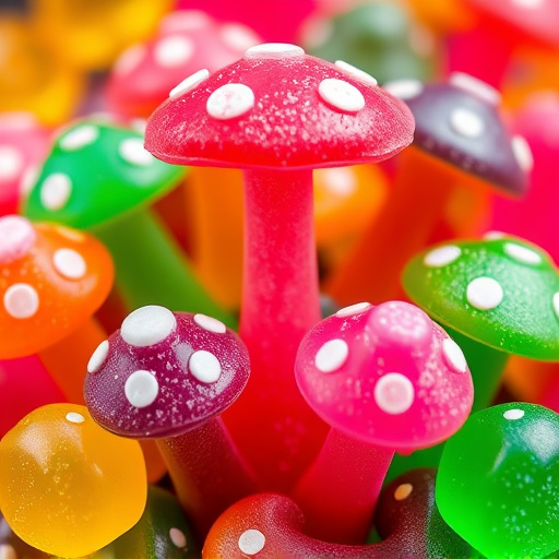 Colorful Magic Mushroom Gummies