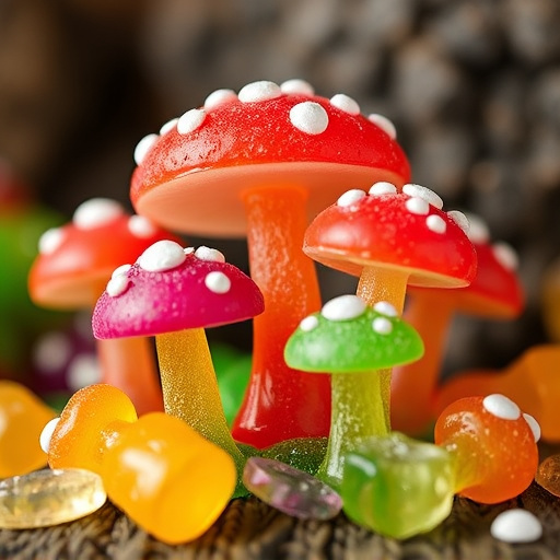 Colorful Magic Mushroom Gummies