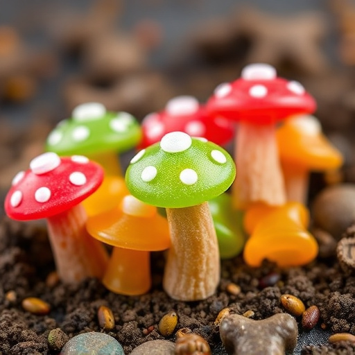 Colorful Magic Mushroom Gummies