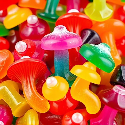 Colorful Magic Mushroom Gummies