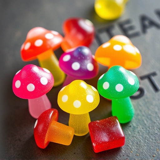 Colorful Magic Mushroom Gummies
