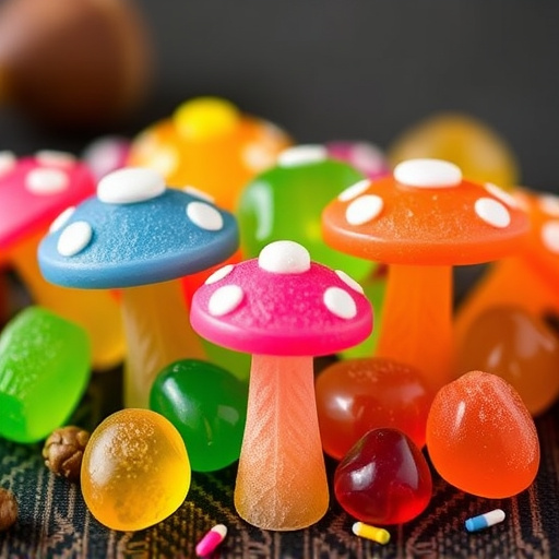 Colorful Magic Mushroom Gummies