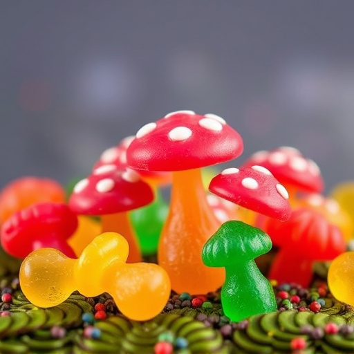 Colorful Magic Mushroom Gummies