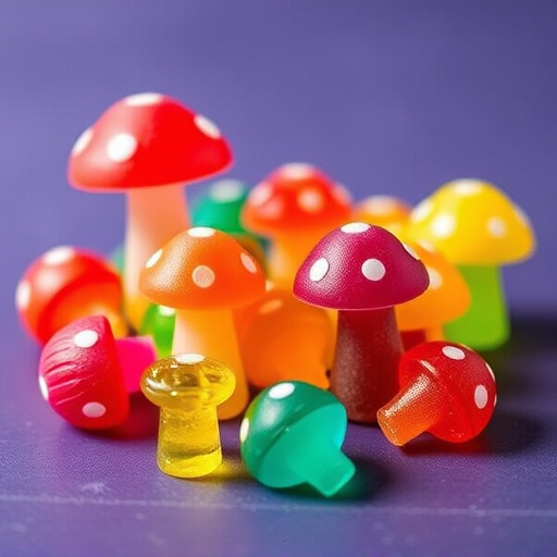 Colorful Magic Mushroom Gummies