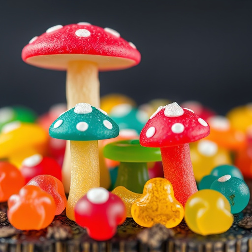 Colorful Magic Mushroom Gummies