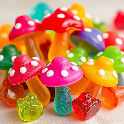Colorful Magic Mushroom Gummies