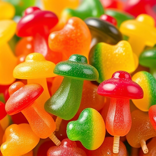 Colorful Magic Mushroom Gummies