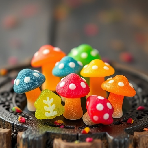 Colorful Magic Mushroom Gummies