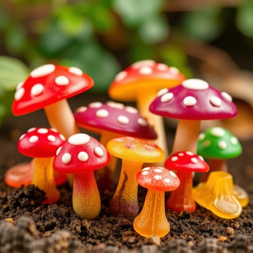 Colorful Magic Mushroom Gummies