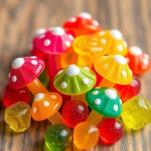 Colorful Magic Mushroom Gummies