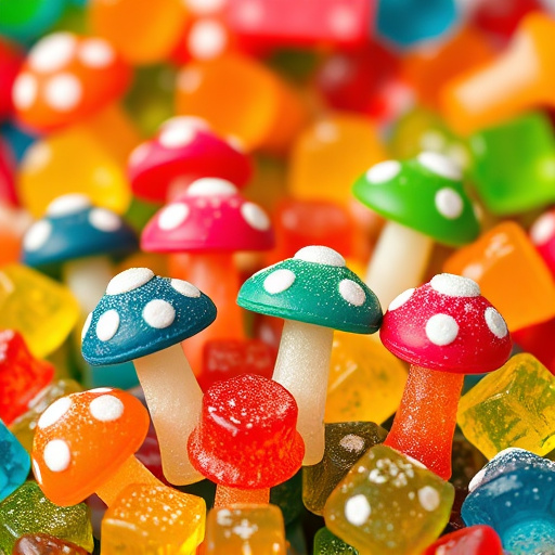 Colorful Magic Mushroom Gummies