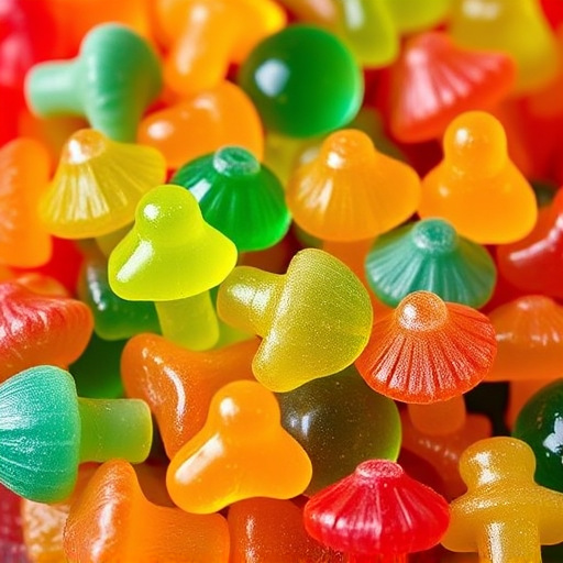 Colorful Magic Mushroom Gummies