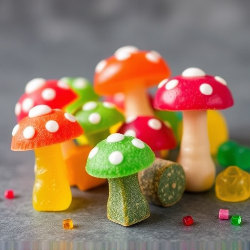 Colorful Magic Mushroom Gummies