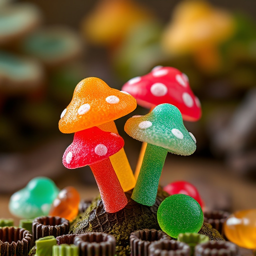 Colorful Magic Mushroom Gummies