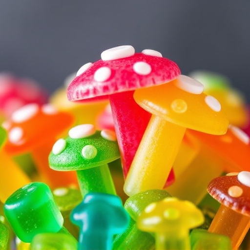 Colorful Magic Mushroom Gummies