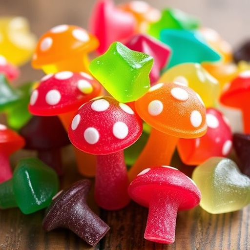 Colorful Magic Mushroom Gummies