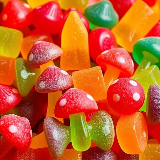 Colorful Magic Mushroom Gummies
