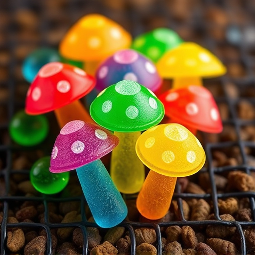 Colorful Magic Mushroom Gummies