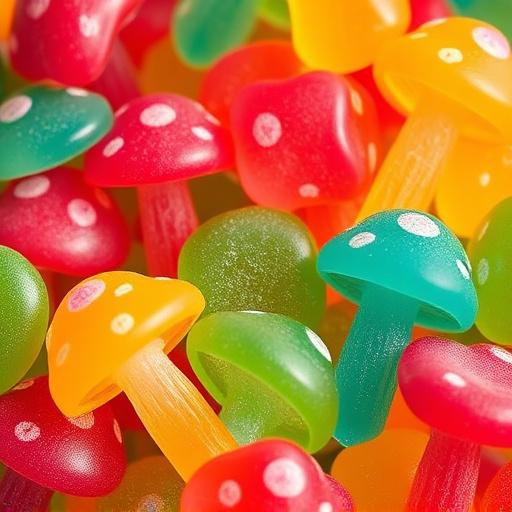 Colorful Magic Mushroom Gummies